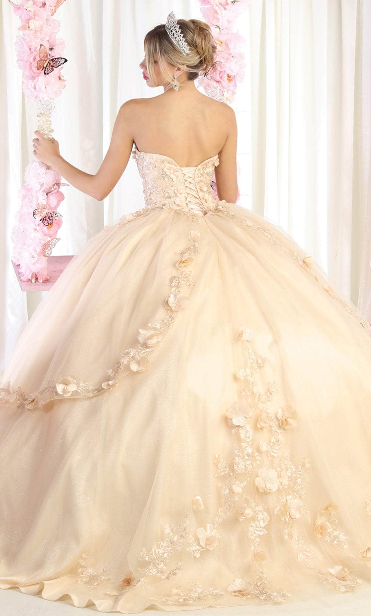 May Queen LK177 - Sweetheart Quinceanera Ballgown 14 / Champagne - Shop May Queen dresses on Couture Candy at CoutureCandy.com May Queen LK177 - Sweetheart Quinceanera Ballgown 14 / Champagne - Shop May Queen dresses on Couture Candy at CoutureCandy.com