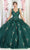May Queen LK181 - Embroidered Tulle Quinceanera Ballgown Quinceanera Dresses 4 / Hunter Green