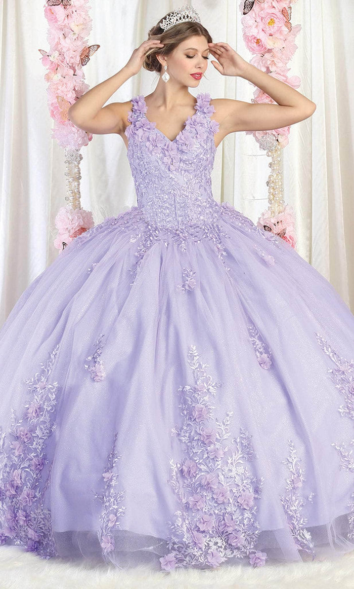 May Queen LK195 - Floral Quinceanera Ballgown Ball Gowns 4 / Lilac