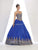May Queen - LK73 Strapless Sweetheart Gold Lace Embellished Ballgown Ball Gowns 2 / Royal-Blue