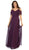 May Queen - MQ1686 Draping Off Shoulder Chiffon Long Dress Bridesmaid Dresses 4 / Eggplant
