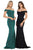 May Queen - MQ1695 Glittering Off Shoulder Long Sheath Gown Evening Dresses