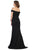 May Queen - MQ1695 Glittering Off Shoulder Long Sheath Gown Evening Dresses