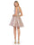 May Queen - MQ1702 Short Deep V-Neck Glitter A-Line Dress Homecoming Dresses