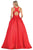 May Queen - MQ1721 Scoop Neck Pleated Ballgown Ball Gowns