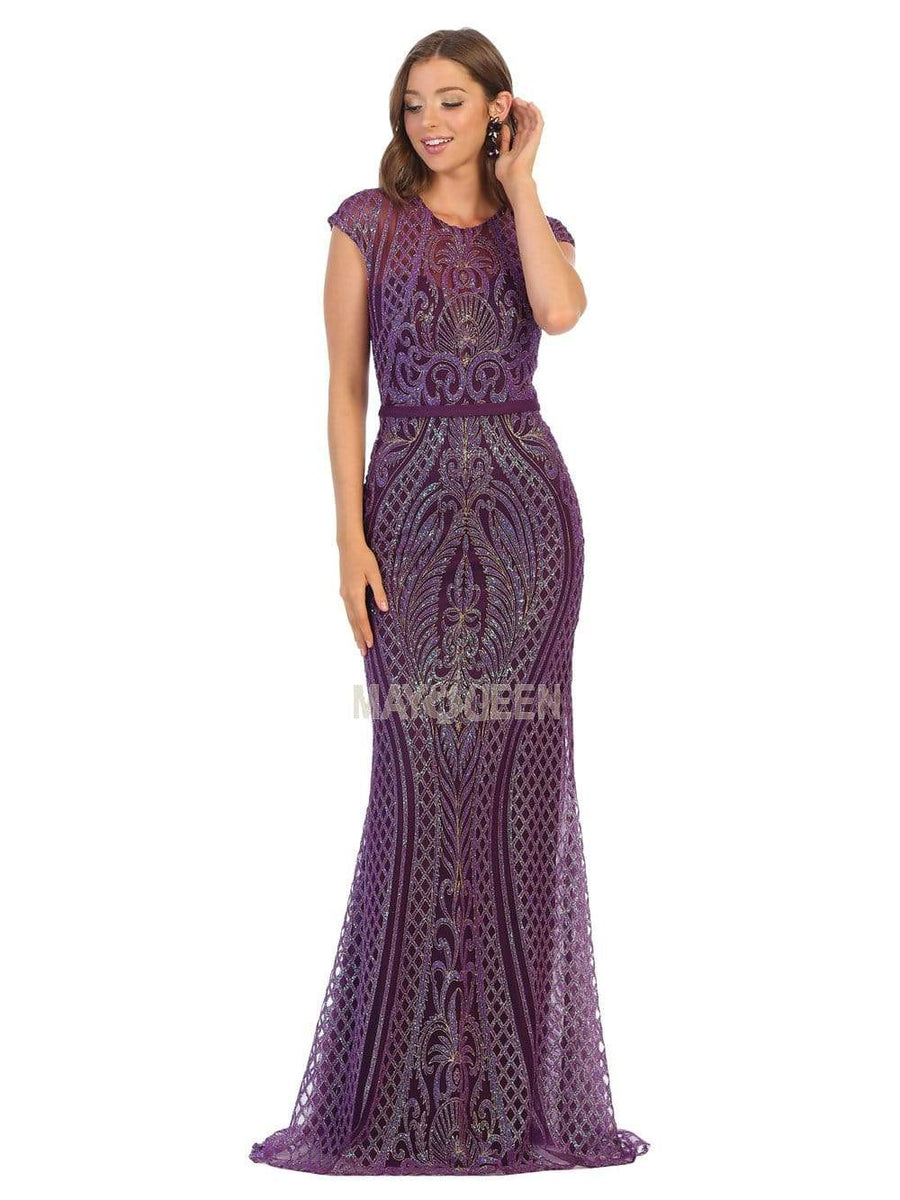 May Queen - Embellished Illusion Halter Sheath Cocktail Dress main image 0