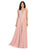 May Queen - MQ1754 Embroidered Deep V-neck A-line Dress Prom Dresses 4 / Dusty-Rose
