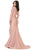 May Queen - MQ1772 Beaded Appliqued Plunging Bodice Trumpet Gown Mother of the Bride Dresses