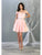 May Queen - MQ1815 Off Shoulder Satin cocktail Dress Homecoming Dresses 2 / Blush