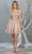 May Queen - MQ1817 Sleeveless Metallic Appliqued A-Line Dress Homecoming Dresses 2 / Mauve