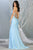 May Queen - MQ1820 Sexy Lace-Up Back Sleeveless V Neck Satin Dress Prom Dresses