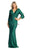 May Queen MQ1831 - Tulip Sleeve Sheath Evening Dress Mother of the Bride Dresses 6 / Hunter Green