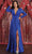 May Queen MQ1835 - Long Sleeve High-Slit A-Line Dress Mother of the Bride Dresess