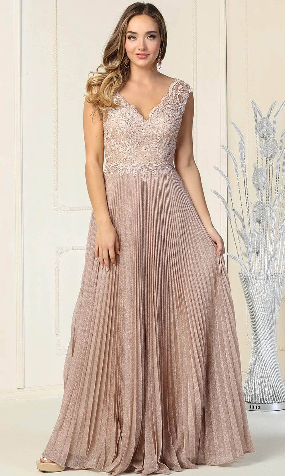 accordion pleated wedding dress Brooklynn One-Shoulder Accordion Pleat Dress White S