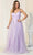 May Queen MQ1838 - Sleeveless Glittered Tulle Surplice Evening Gown Special Occasion Dress