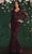 May Queen MQ1850 - Long Sleeved Floral Appliqued Prom Gown Special Occasion Dress