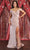 May Queen MQ1855 - Draped Trumpet Dress with Slit Special Occasion Dress 4 / Mauve