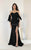 May Queen MQ1858 - Off Shoulder Evening Gown Prom Dresses 4 / Black