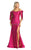 May Queen MQ1858 - Off Shoulder Evening Gown Prom Dresses 4 / Magenta