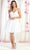 May Queen MQ1862 - Embroidered V-Neck Cocktail Dress Special Occasion Dress 4 / Ivory