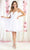 May Queen MQ1888 - Beaded Bodice Cocktail Dress Special Occasion Dress 2 / Ivory