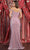 May Queen MQ1893 - Glittered Cold Shoulder Evening Gown Prom Dresses