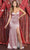 May Queen MQ1908 - Glittered Cutout Back Evening Gown Evening Dresses