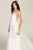 May Queen - RQ7823 Embroidered Deep V-neck Sheath Dress With Train Wedding Dresses
