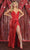 May Queen RQ7884 - Floral And Glittered Plunging V Neck Evening Gown Special Occasion Dress