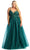 May Queen RQ7957 - Multicolor Beaded Illusion Gown Evening Dresses 4 / Huntergreen