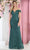 May Queen RQ7963 - Off Shoulder Beaded Long Dress Evening Dresses 4 / Huntergreen
