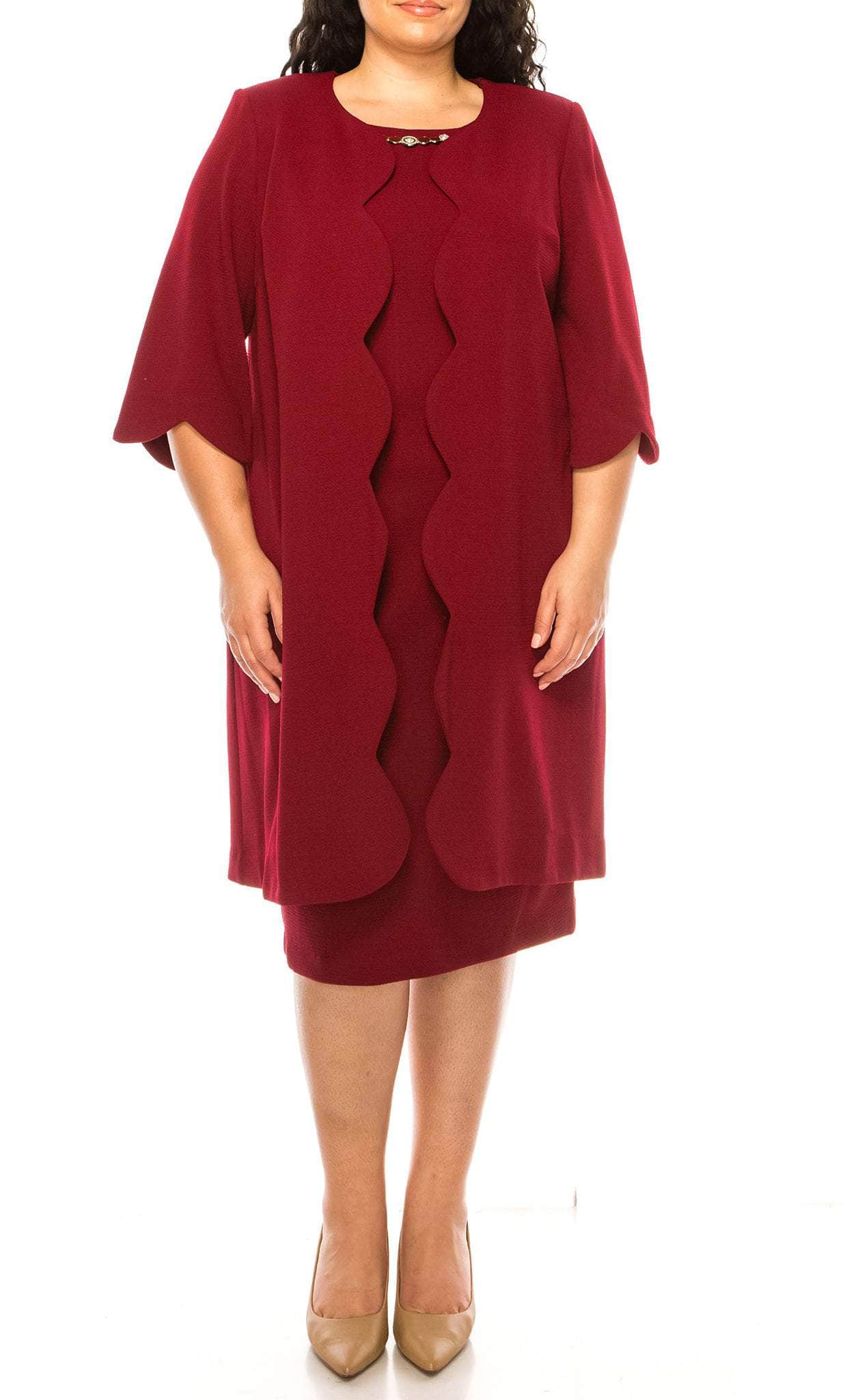 Maya Brooke 29733 - 2 Piece Formal Midi Dress 14W / Cranberry - Shop Maya Brooke dresses on Couture Candy at CoutureCandy.com Maya Brooke 29733 - 2 Piece Formal Midi Dress 14W / Cranberry - Shop Maya Brooke dresses on Couture Candy at CoutureCandy.com