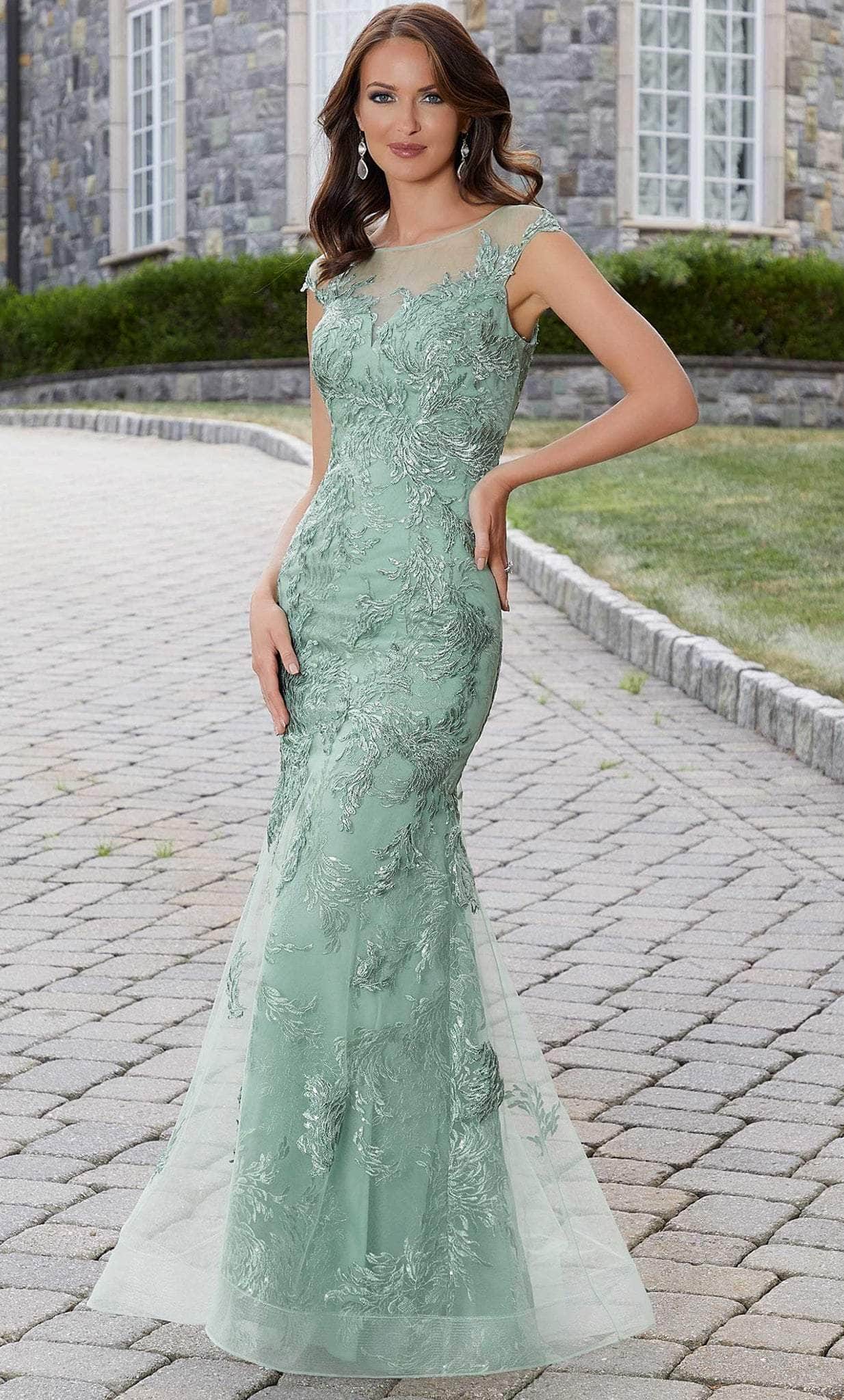 MGNY By Mori Lee 72702 Lace Appliqued Evening Dress – Couture Candy