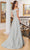 MGNY By Mori Lee 72712 - Feather Embossed Pattern A-line Gown Evening Dresses