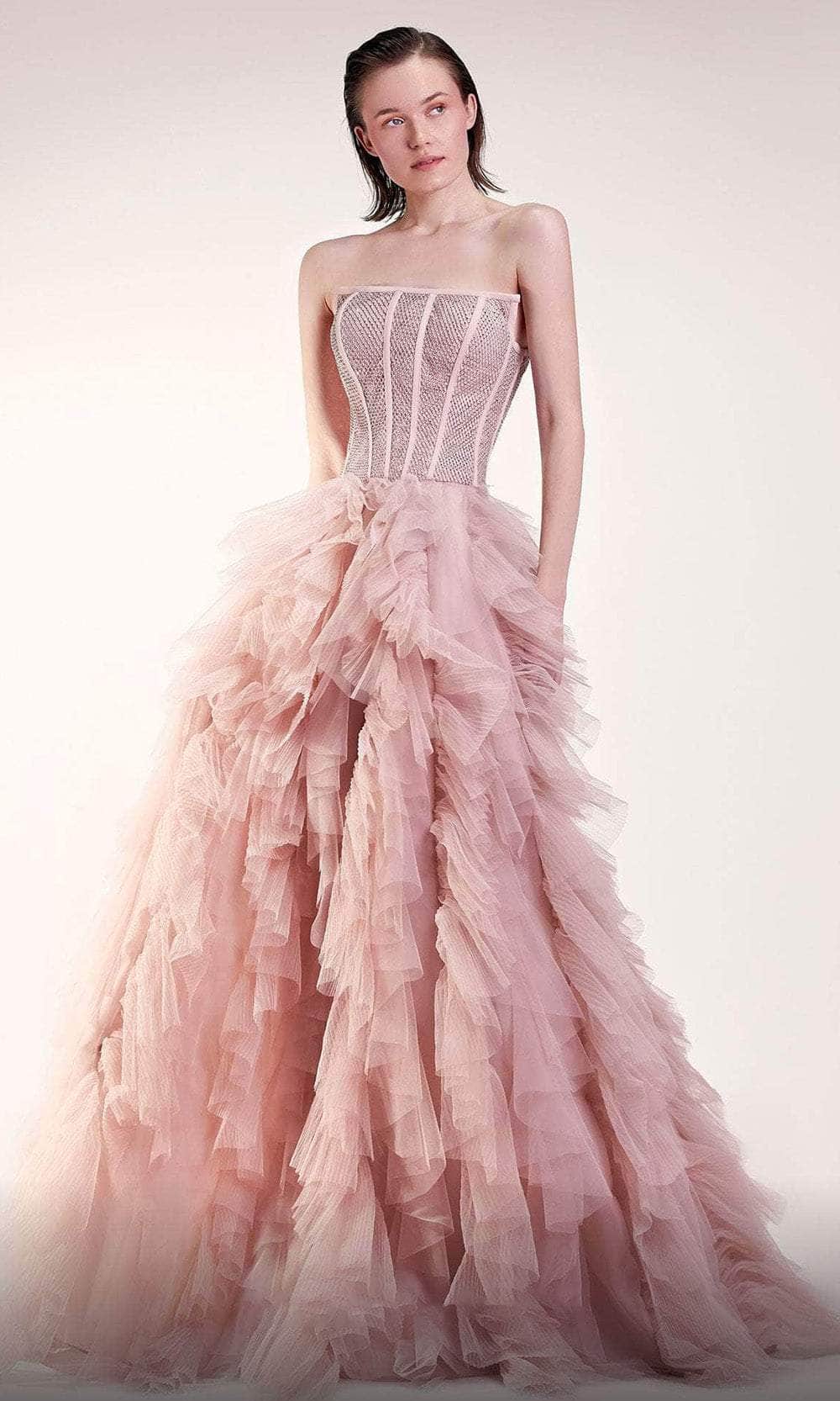 MNM Couture G1409 - Strapless Corset Tiered Evening Gown 6 / Blush - Shop MNM Couture dresses on Couture Candy at CoutureCandy.com MNM Couture G1409 - Strapless Corset Tiered Evening Gown 6 / Blush - Shop MNM Couture dresses on Couture Candy at CoutureCandy.com