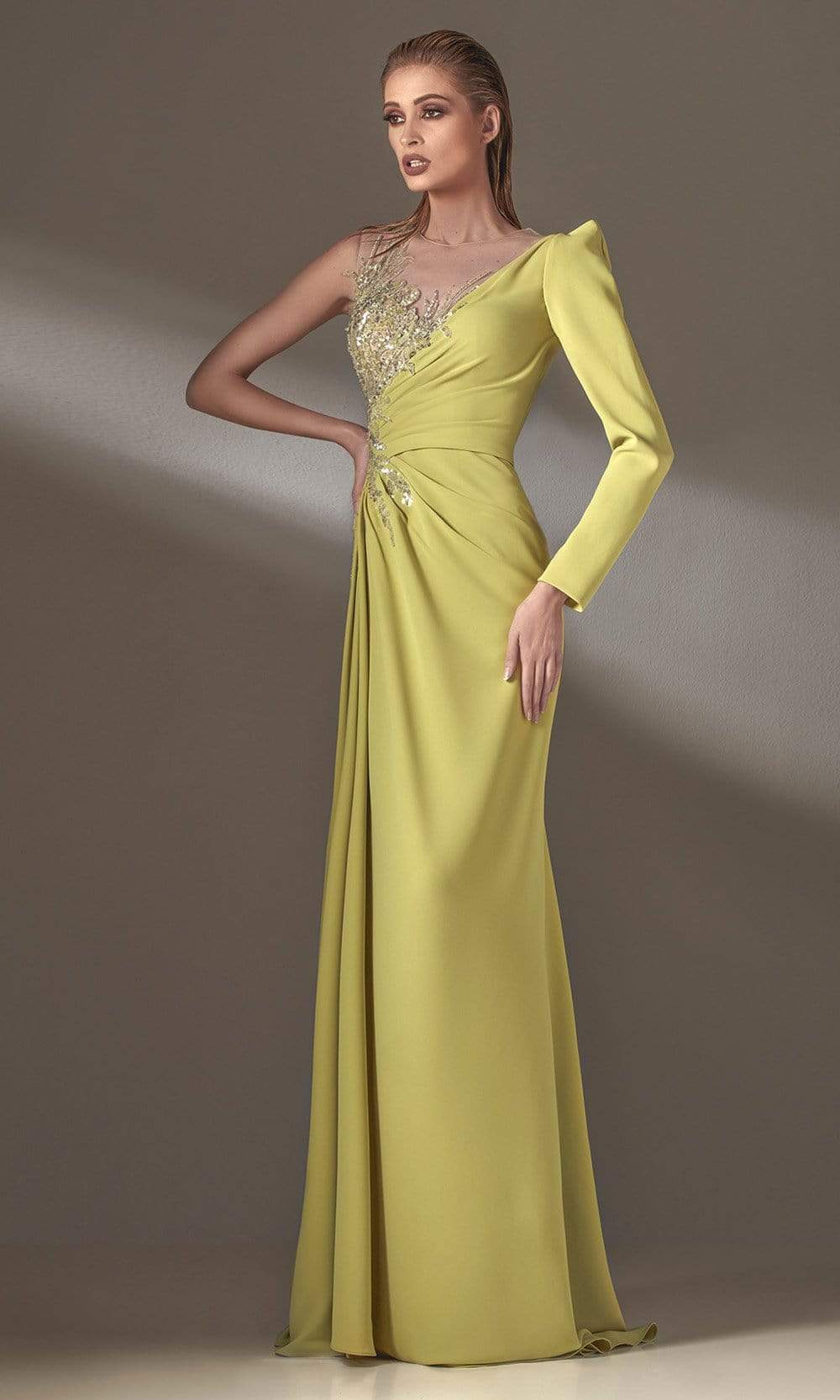 MNM Couture - K3908 Illusion Jewel A-Line Evening Dress Couture Candy MNM Couture - K3908 Illusion Jewel A-Line Evening Dress Couture Candy