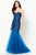 Montage by Mon Cheri - 118964 Strapless Tulle Trumpet Gown Special Occasion Dress 4 / Peacock