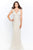 Montage by Mon Cheri - 120922 Ruched Plunging V-Neck Trumpet Dress Pageant Dresses 4 / Light Champagne