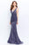 Montage by Mon Cheri - 120922 Ruched Plunging V-Neck Trumpet Dress Pageant Dresses 4 / Midnight