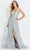 Montage by Mon Cheri M527 - Plunging V-Neck Lace Prom Gown Prom Dresses 4 / Silver