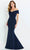 Montage by Mon Cheri M539 - Off Shoulder Mermaid Evening Gown Evening Dresses 4 / Navy