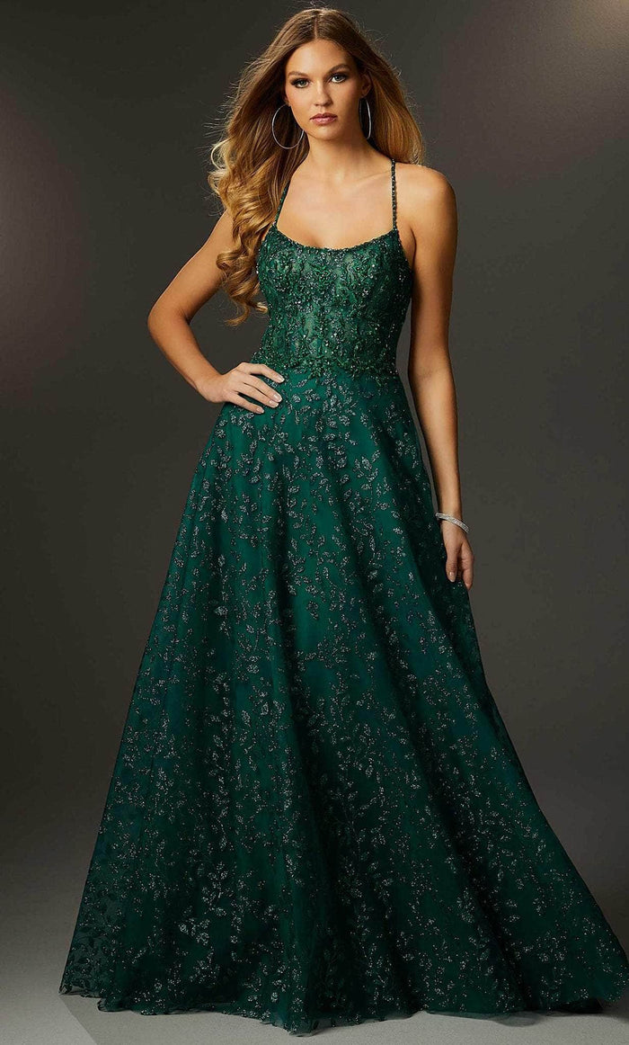 Mori Lee 48056 - Scoop Neck Prom Gown Prom Dresses 00 / Emerald