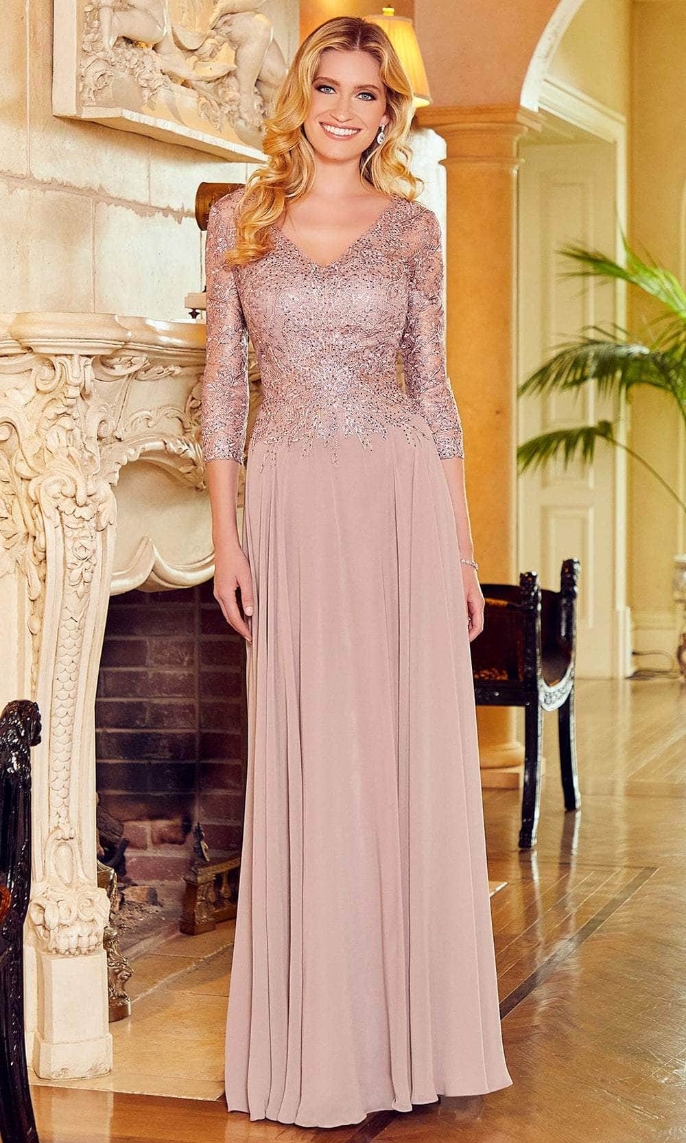 Mori Lee 72524 - Quarter Sleeve Embellished Fitted Bodice Prom Dress Couture Candy Mori Lee 72524 - Quarter Sleeve Embellished Fitted Bodice Prom Dress Couture Candy