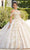 Mori Lee - 89301 3D Floral Appliqued Embellished Ballgown Quinceanera Dresses 00 / Gold