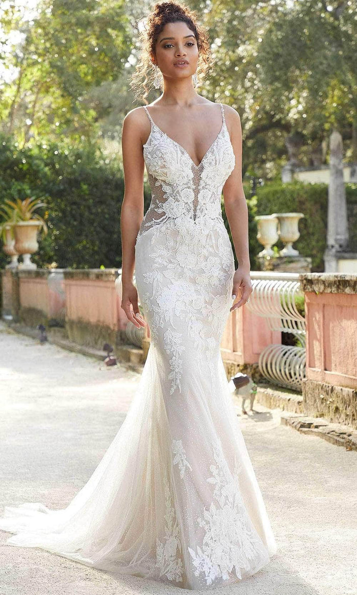 Mori Lee Bridal 2467 - Sleeveless V-Neck Wedding Dress Special Occasion Dress 00 / Ivory/Cappuccino/Honey