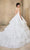 Mori Lee Bridal - 5776 Ravenna V-Neck Tiered Ruffle Wedding Ballgown Special Occasion Dress In White