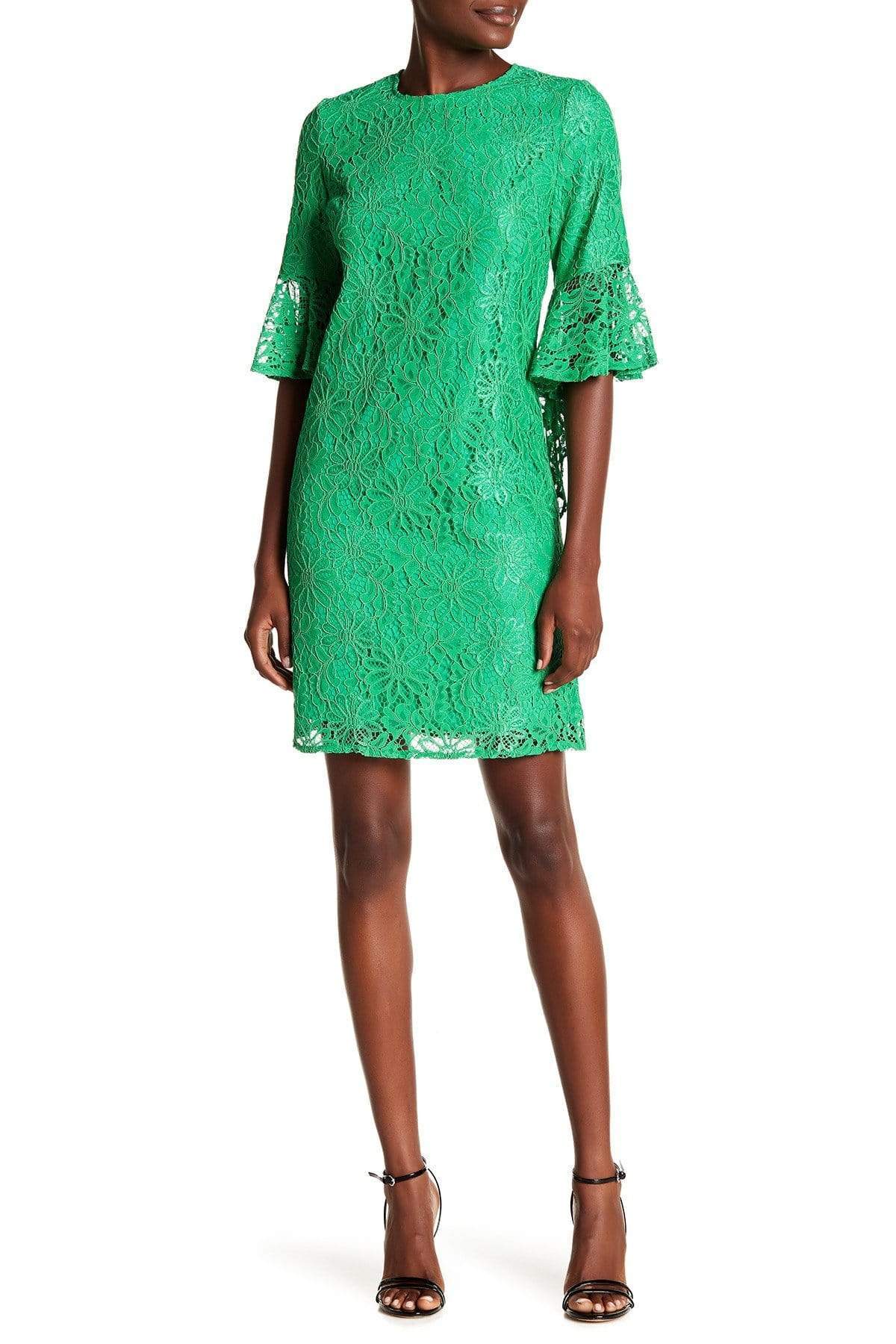 Nanette Nanette Lepore - ND8S10S99 Bell Sleeve Lace Shift Dress Nanette Nanette Lepore - ND8S10S99 Bell Sleeve Lace Shift Dress