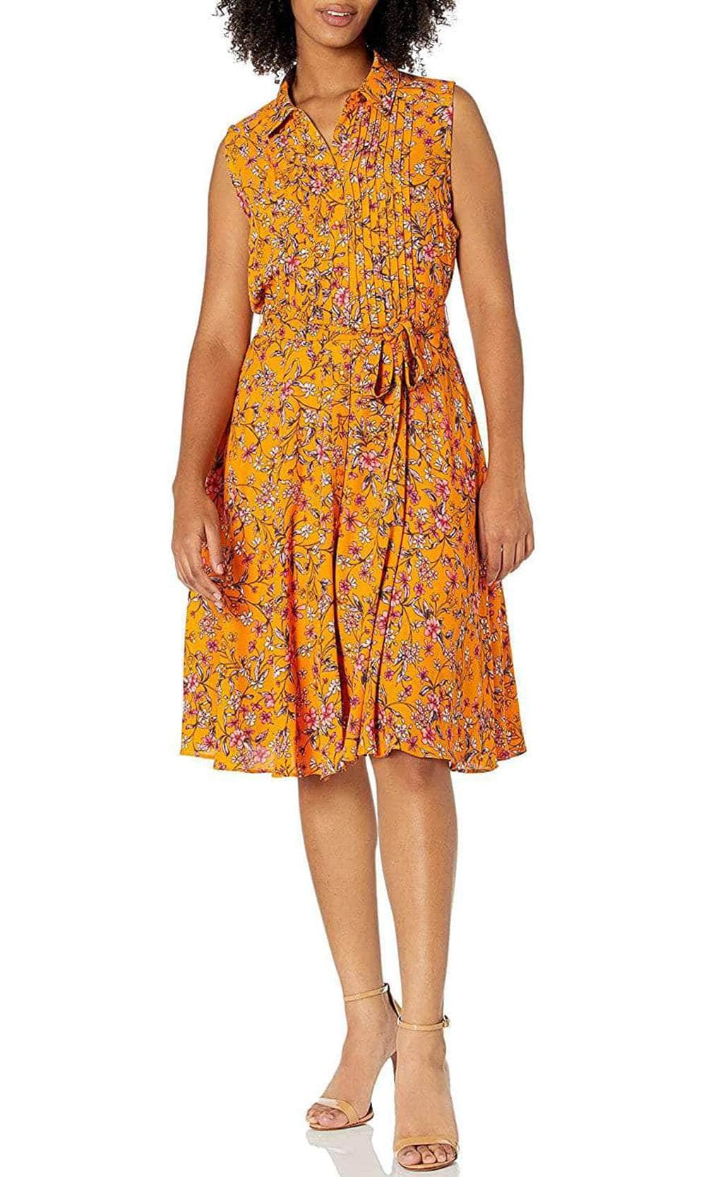 Nanette Nanette Lepore NM9K171J3 - Collared Floral Casual Dress Nanette Nanette Lepore NM9K171J3 - Collared Floral Casual Dress