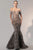 Nicole Bakti - 589 Off Shoulder Floral Print Mermaid Gown Evening Dresses