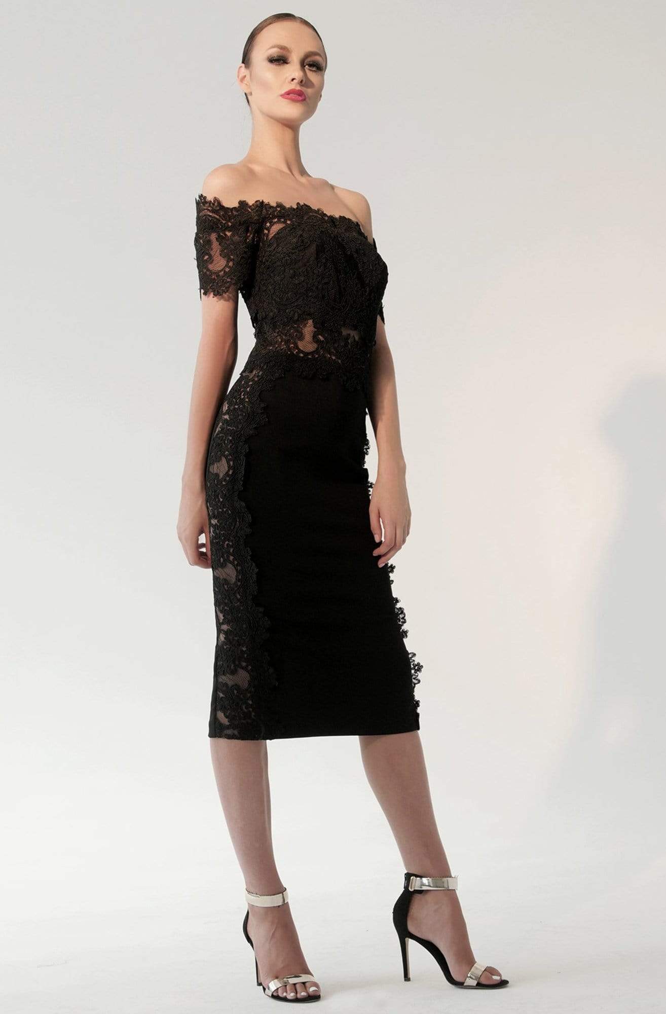 Nicole Bakti - 592 Lace Appliqued Off-Shoulder Cocktail Dress 6 / Dusty Rose - Shop Nicole Bakti dresses on Couture Candy at CoutureCandy.com Nicole Bakti - 592 Lace Appliqued Off-Shoulder Cocktail Dress 6 / Dusty Rose - Shop Nicole Bakti dresses on Couture Candy at CoutureCandy.com